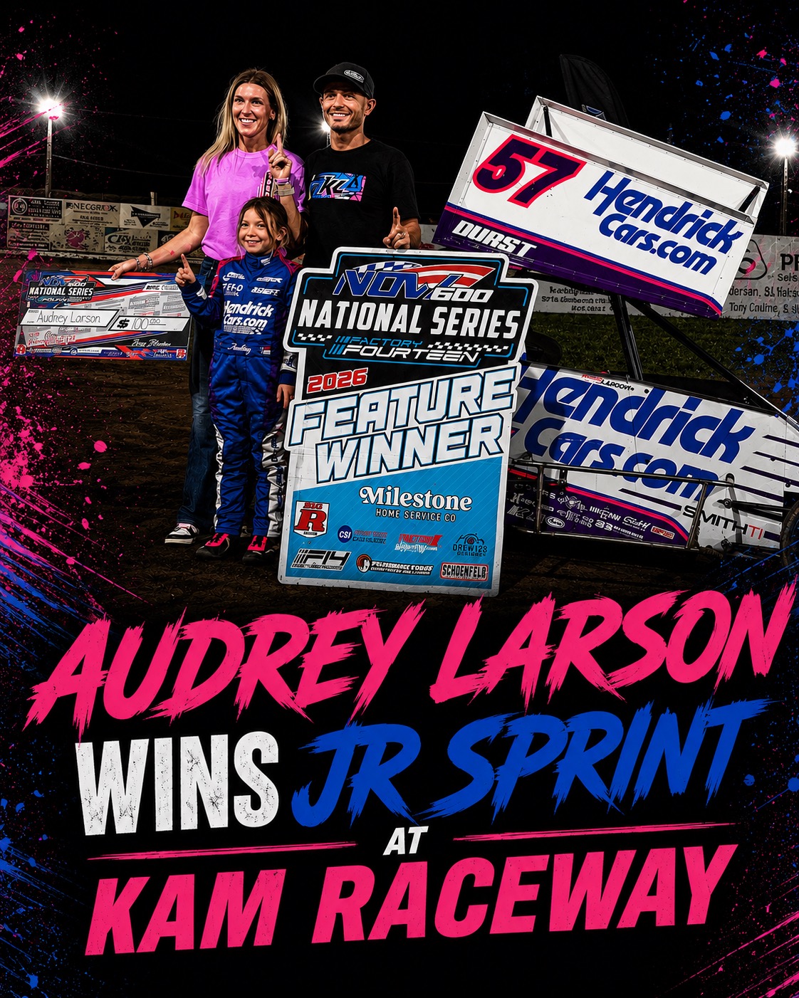 Purdue, Nunley, Bolt and Larson Score Wednesday Night NOW600 Wins at KAM Raceway
